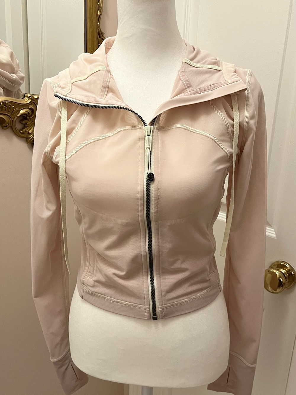 Lululemon Mesh Cropped Hooded Define Jacket Blush Pink